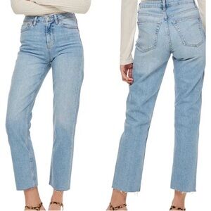 Topshop Women's Straight Light Wash Jeans